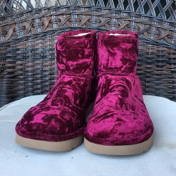Crushed Fig Velvet Uggs 10 - Picture 2 of 8